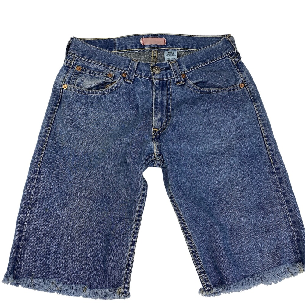 Vintage Levi's Real Loose Denim Cut Off Jean Shorts Jorts 32"x12.5" Hong Kong‎